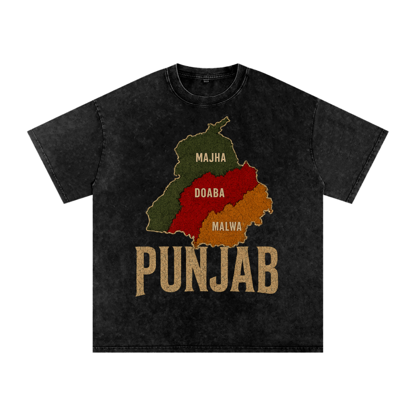 Majha • Doaba • Malwa Snow Washed Oversized T-Shirt